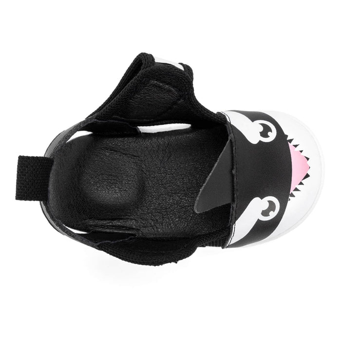 Killer Whale Squeaky Toddler Sandals | Black Squeaky Sandals ikiki® Shoes