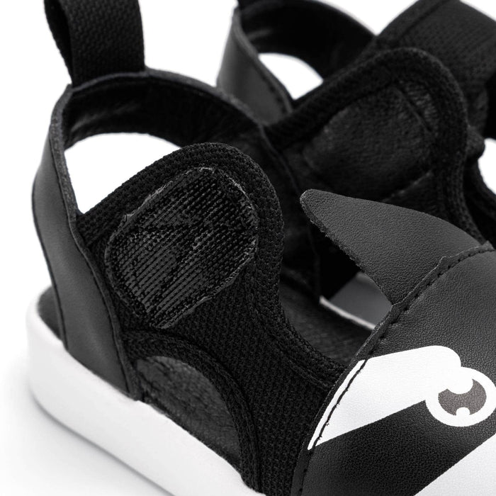 Killer Whale Squeaky Toddler Sandals | Black Squeaky Sandals ikiki® Shoes