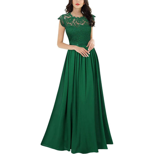Lace Bridesmaid Dress Floral Evening Party Maxi Dress Wedding Guest Dress