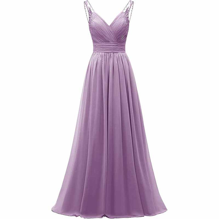 Long Bridesmaid Dresses Custom Chiffon Wedding Guest  Evening Prom Gowns