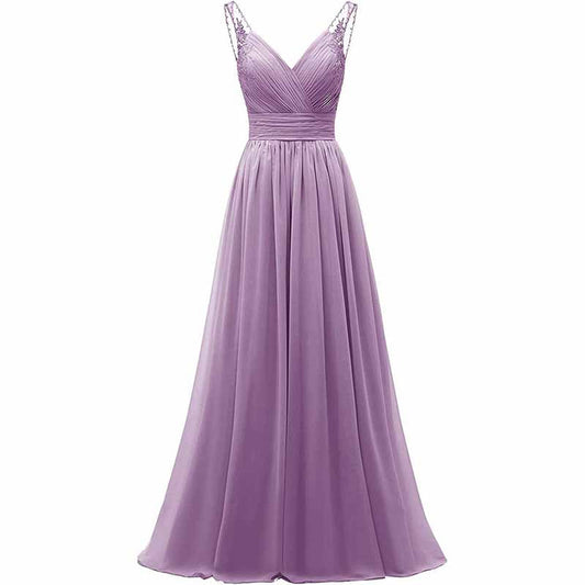 Long Bridesmaid Dresses Custom Chiffon Wedding Guest  Evening Prom Gowns