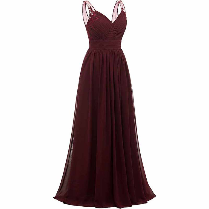 Long Bridesmaid Dresses Custom Chiffon Wedding Guest  Evening Prom Gowns
