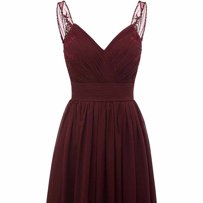 Long Bridesmaid Dresses Custom Chiffon Wedding Guest  Evening Prom Gowns