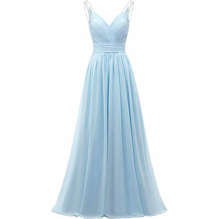 Long Bridesmaid Dresses Custom Chiffon Wedding Guest  Evening Prom Gowns