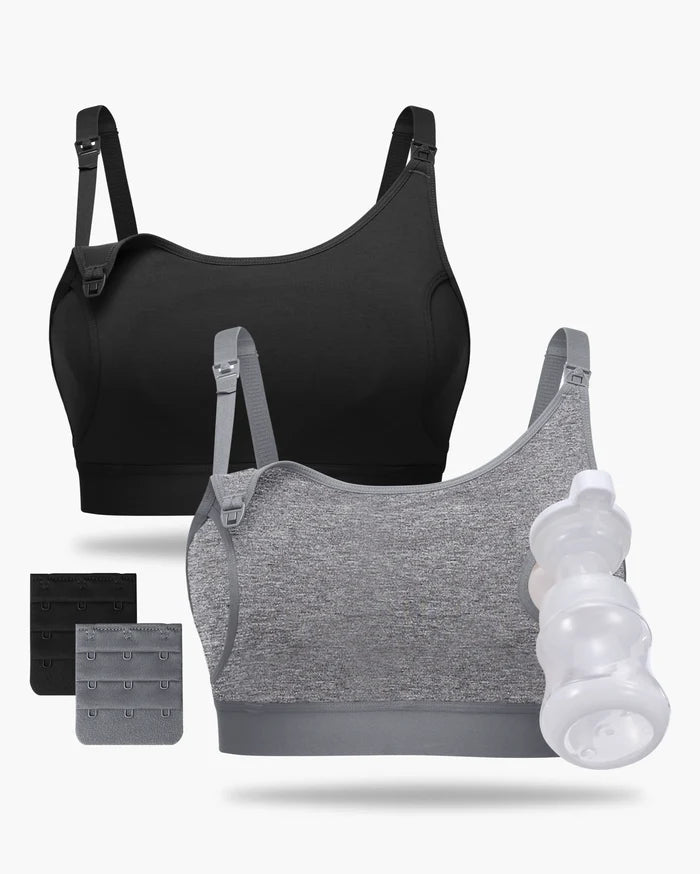 L'original : Notre soutien-gorge de base pour l'allaitement et le pompage (2 packs)