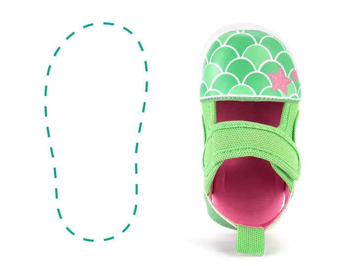 Mermaid Squeaky Single Sandals | Green ikiki® Shoes 3 Aqua Green Right Shoe Only