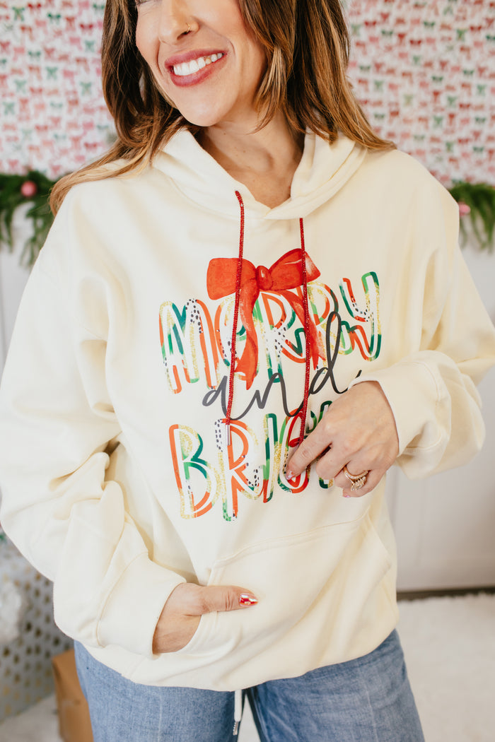 Merry & Bright Graphic Hoodie - FINAL SALE