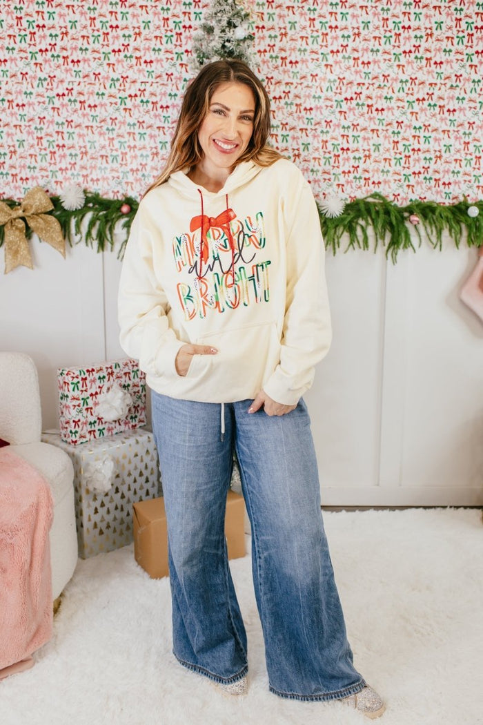 Merry & Bright Graphic Hoodie - FINAL SALE - Macoma Boutique555 Presales