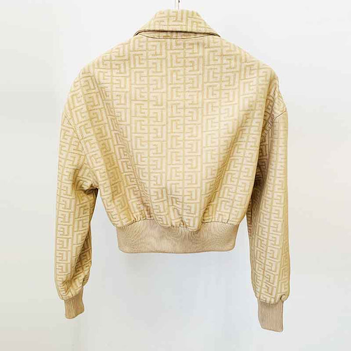 Metal Button Short Blazer & Shorts Suit In Beige