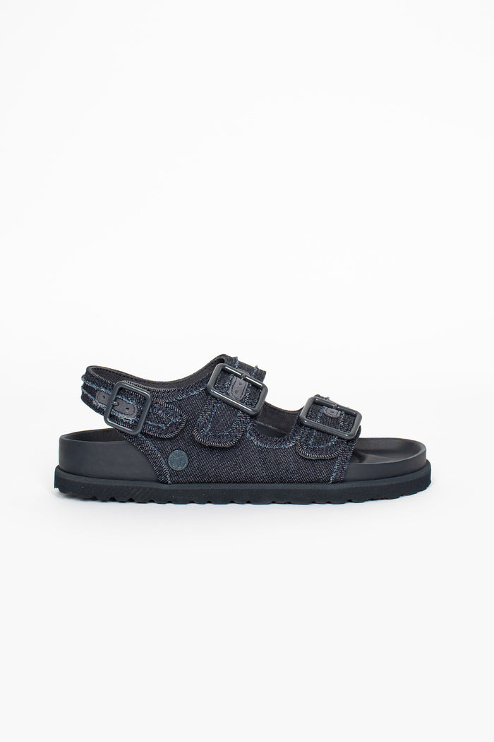 Milano Stone Washed Sandal Dark Washed Denim