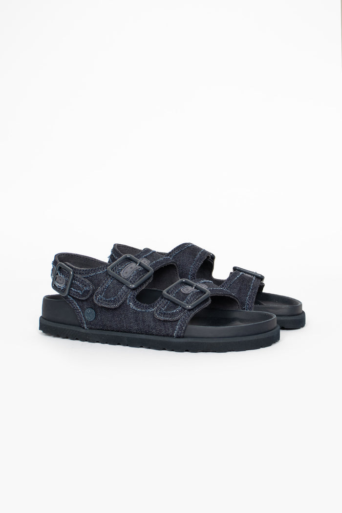 Milano Stone Washed Sandal Dark Washed Denim