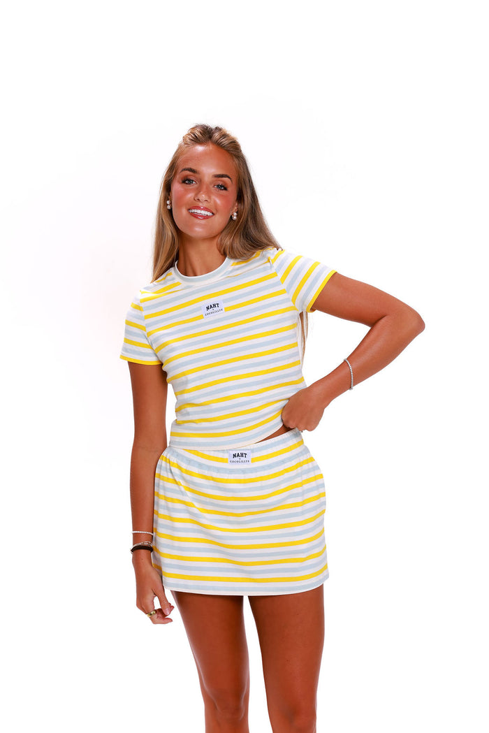 Mini Skirt -Daisy Stripe