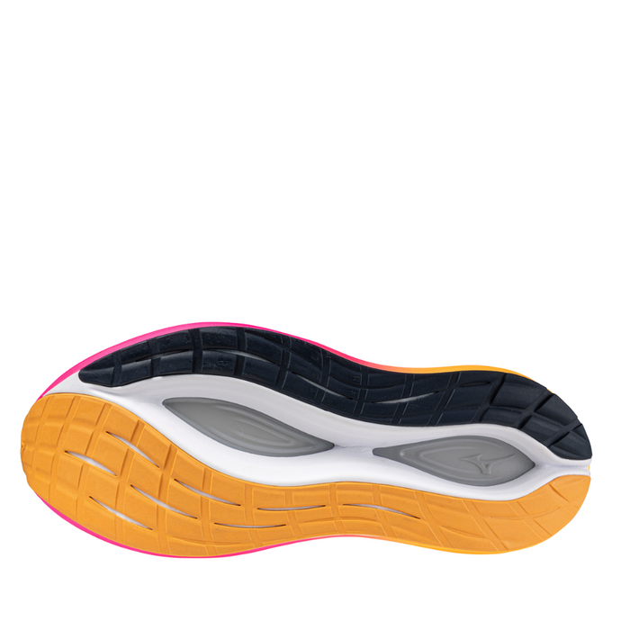 Mizuno Unisex Neo Vista 2 Running Shoes in White/White/Pink Tetra AW25