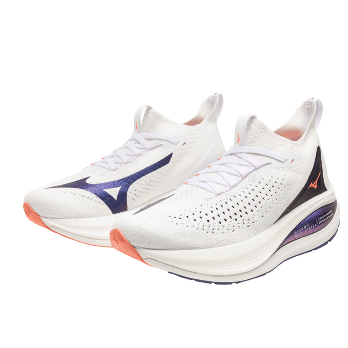 Mizuno Shoes Mizuno Women's Neo Vista 2 Running Shoes in White/Striking Coral/Iris Bloom AW25 - Up and Running