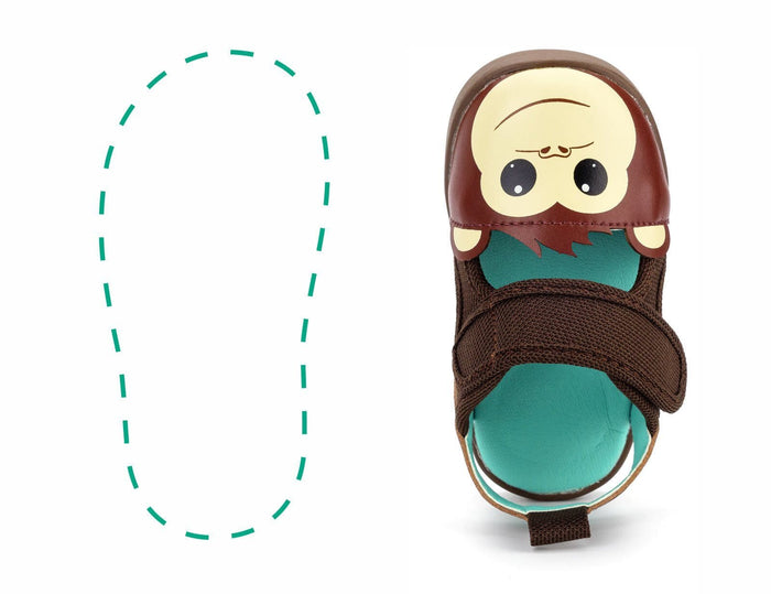 Monkey Squeaky Single Sandals | Brown Shoes ikiki® Shoes Size 3 Brown Right