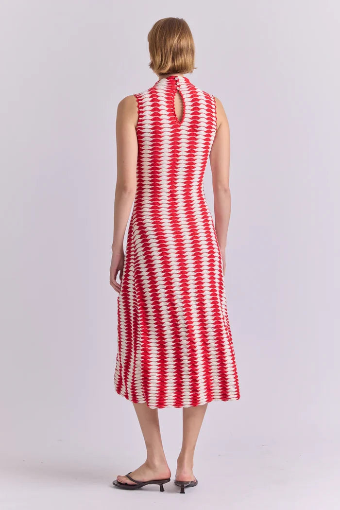 Montebello Dress - Red/White