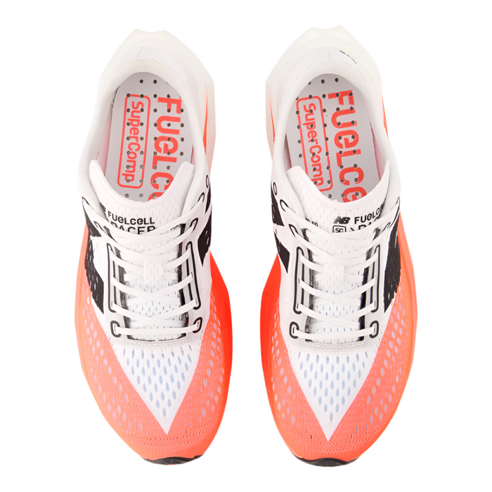 New Balance Men's Fuelcell Supercomp Pacer v2 Running Shoes in Urgent Red/White/Black AW25
