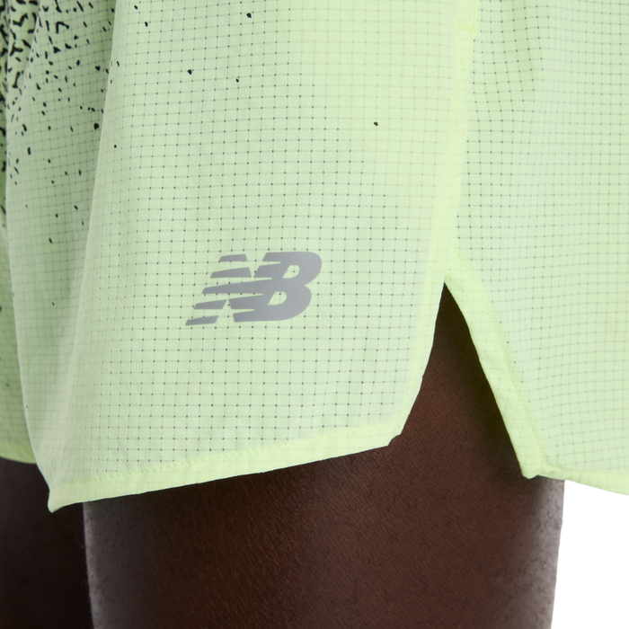New Balance Men's RC Ultralight Printed Shorts 3" in Afterglow SS26