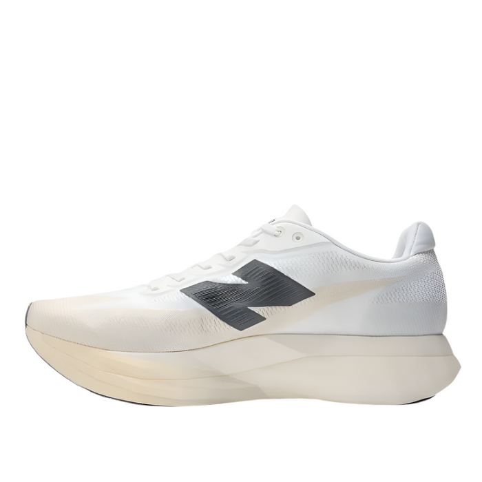 New Balance Women's Fuelcell Supercomp Elite V5 Running Shoes in Linen/White/Gold Metallic AW25