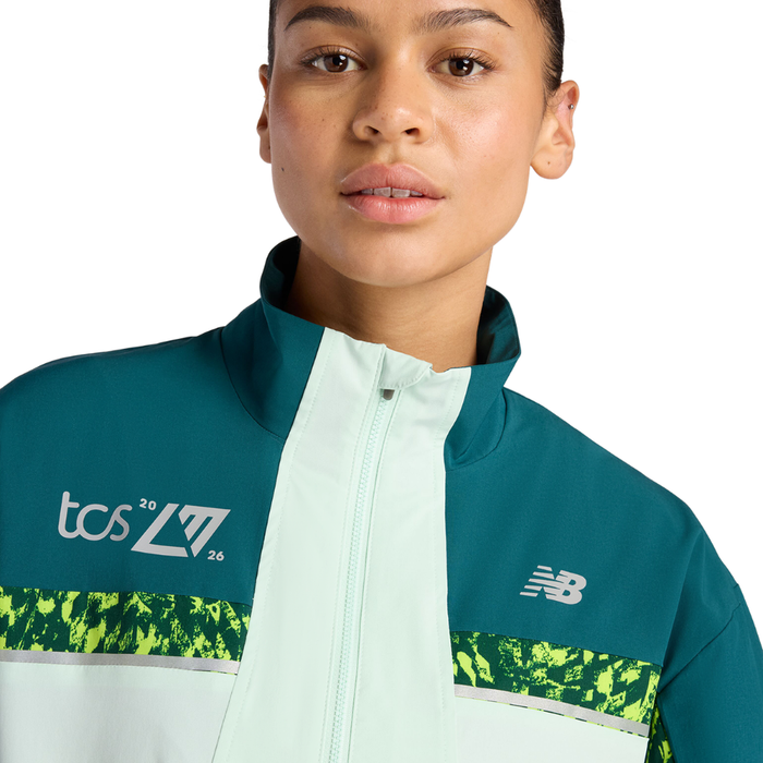 New Balance Women's London Edition Marathon Jacket in Cosmic Jade SS26