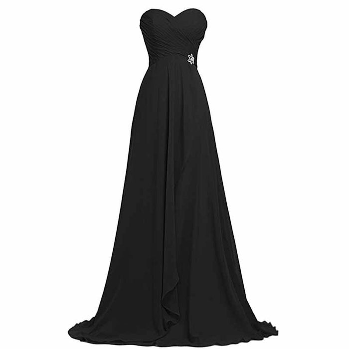 Off The Shoulder Bridesmaid Dress A-line Chiffon Prom Dress Long Event Gowns