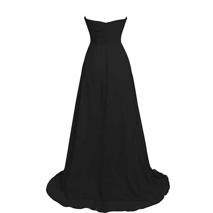 Off The Shoulder Bridesmaid Dress A-line Chiffon Prom Dress Long Event Gowns
