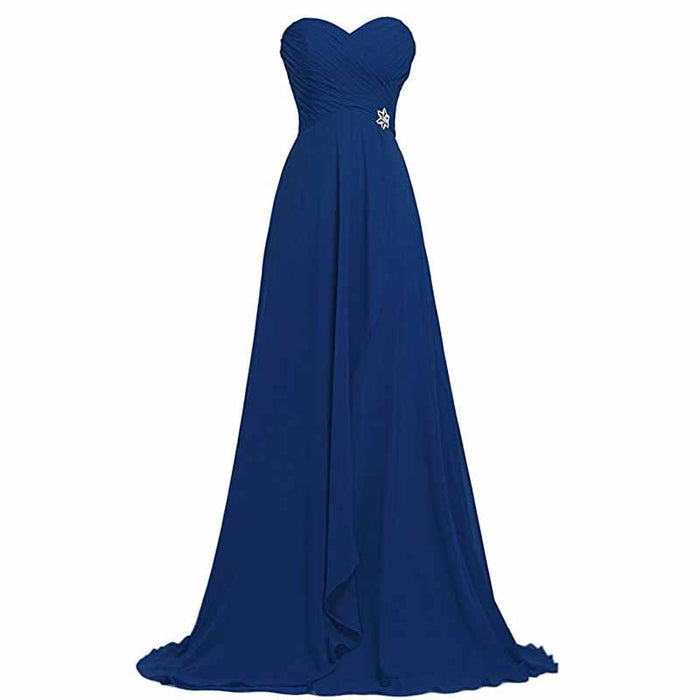 Off The Shoulder Bridesmaid Dress A-line Chiffon Prom Dress Long Event Gowns