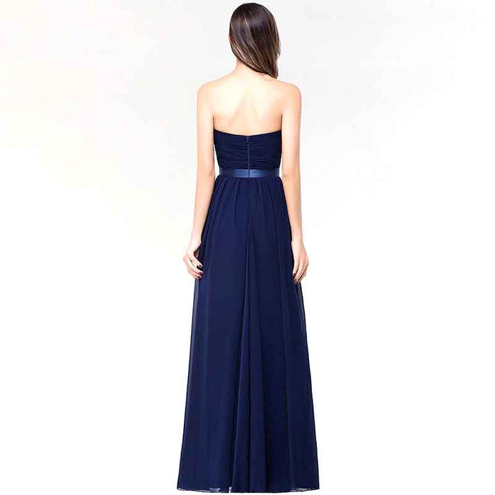 Off The Shoulder Bridesmaid Dress Formal Dress Long Sweetheart Chiffon Prom Gowns