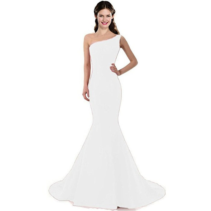 Off The Shoulder Bridesmaid Dress Wedding Prom Evening Dress Strapless Mermaid Gowns