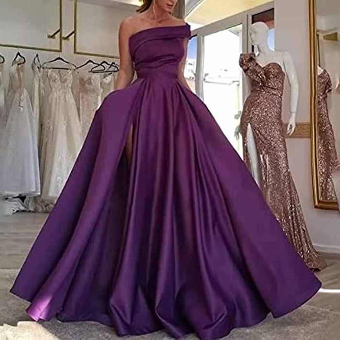One Shoulder Bridesmaid Dresses Long for Wedding Formal Wear Mermaid Prom Party Gowns Wedding Guest