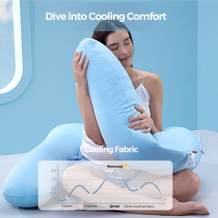 Oreiller de grossesse rafraîchissant et confortable Momcozy