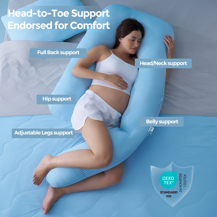 Oreiller de grossesse rafraîchissant et confortable Momcozy