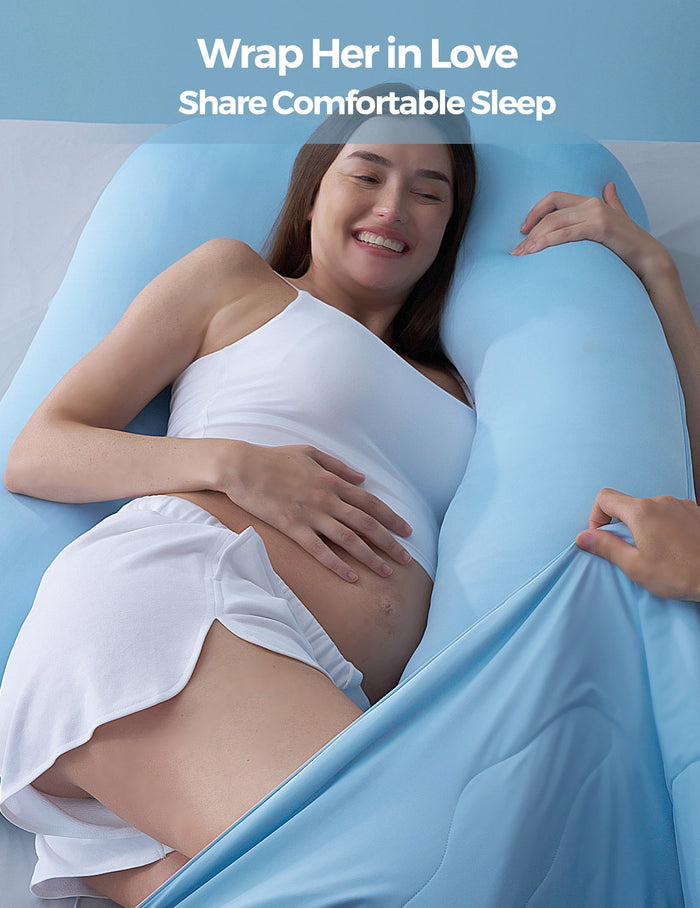 Oreiller de grossesse rafraîchissant et confortable Momcozy