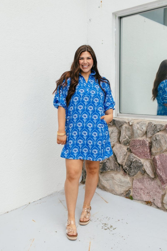 Out Of The Blue Dress - Reg & Curvy - Macoma Boutique250 Dresses