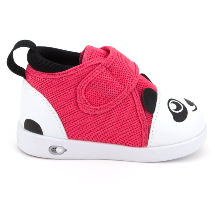 Panda Bear Squeaky Toddler Shoes for Girls and Boys V2 | Dark Pink