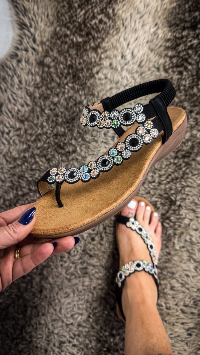 Patrizia Black Sanjuan Sandals - Macoma Boutique304 Sandals