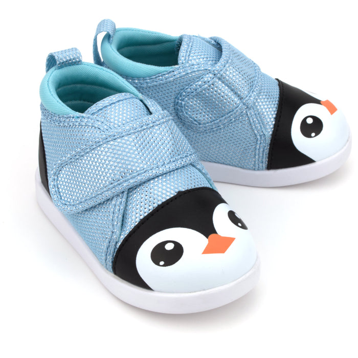 Penguin Squeaky Toddler Shoes for Girls and Boys V2 | Sparkly Blue