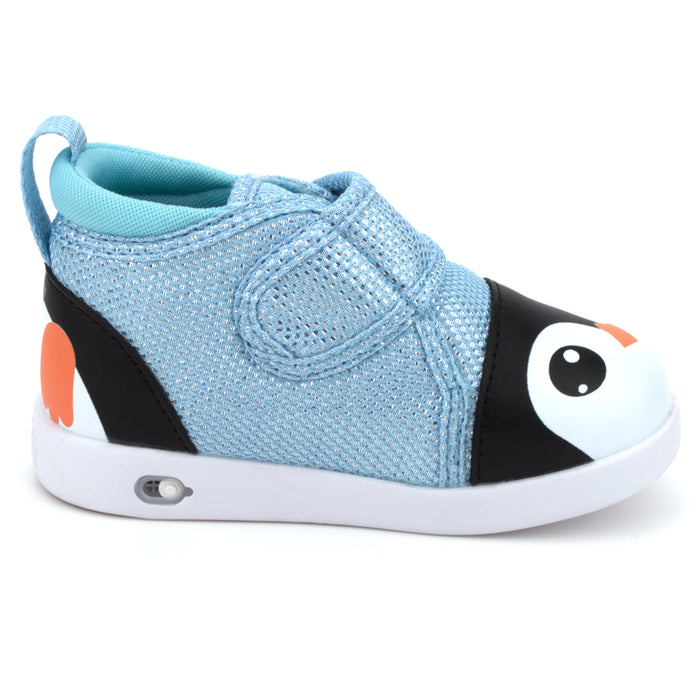 Penguin Squeaky Toddler Shoes for Girls and Boys V2 | Sparkly Blue