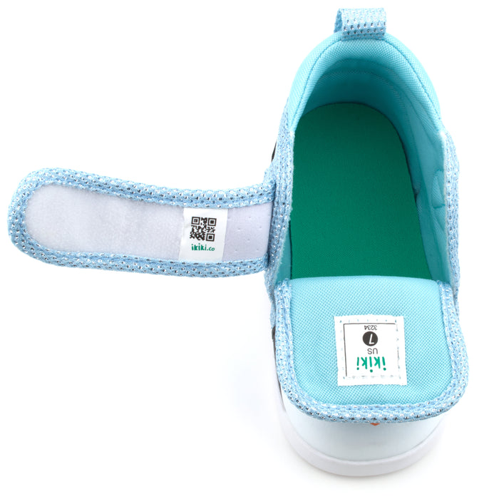 Penguin Squeaky Toddler Shoes for Girls and Boys V2 | Sparkly Blue