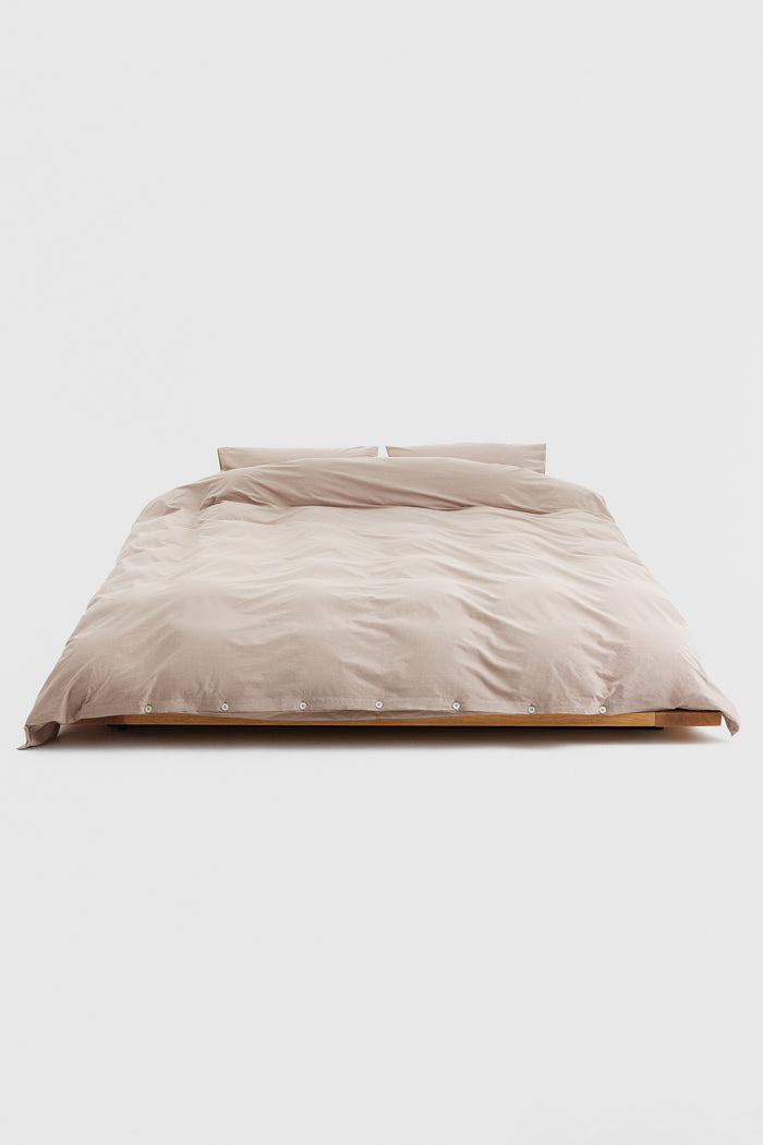 Percale King Duvet Cover Clay