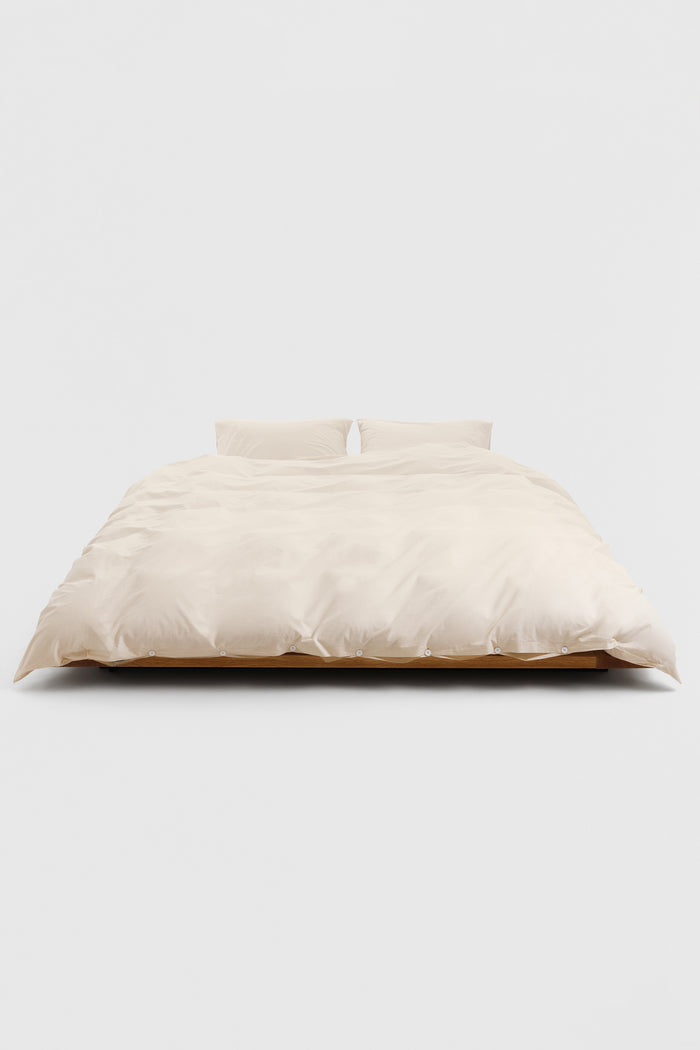 Percale King Duvet Cover Winter White