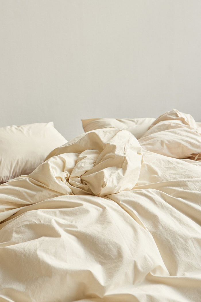 Percale King Duvet Cover Winter White
