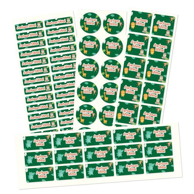 Personalised Name Labels | Name labels for School | Jungle Safari - Bombay Toy Company