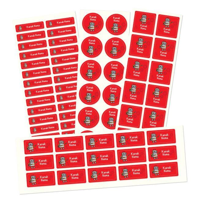 Personalised Name Labels | Name labels for School | My Robot - Bombay Toy Company
