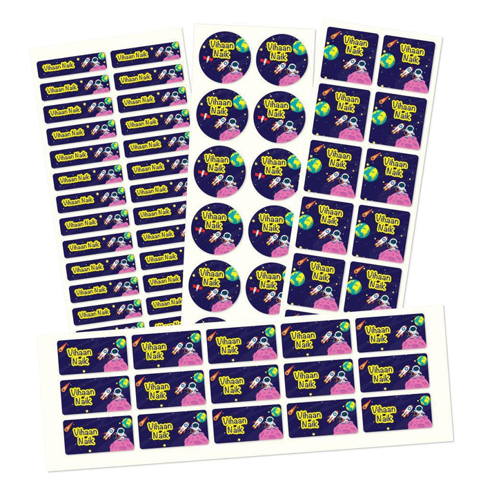 Personalised Name Labels | Name labels for School | Off to Space - Bombay Toy Company