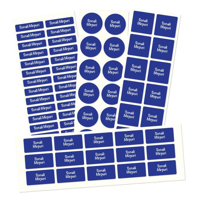 Personalised Name Labels | Name labels for School | Solid Blue - Bombay Toy Company