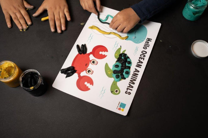 Play Dough Mat | Hello Ocean Animals | Reusable - Bombay Toy Company