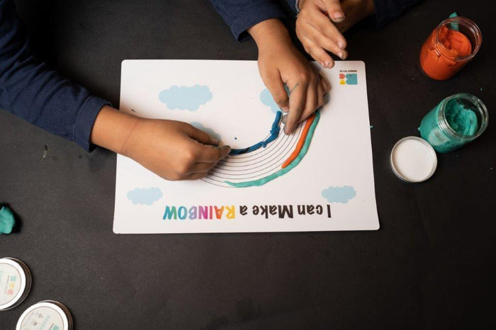 Play Dough Mat | I can make a Rainbow | Reusable - Bombay Toy Company