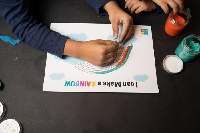 Play Dough Mat | I can make a Rainbow | Reusable - Bombay Toy Company