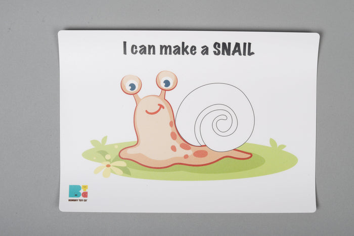 Play Dough Mat | I can make a Snail | Reusable - Bombay Toy Company